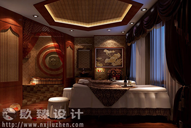 銀川美發(fā)店裝修設(shè)計(jì)|中式混搭美容館