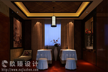 銀川美發(fā)店裝修設(shè)計(jì)|中式混搭美容館