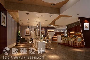 銀川美發(fā)店裝修設(shè)計(jì)|中式混搭美容館