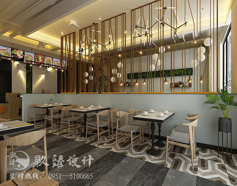 銀川餐廳裝修設(shè)計|镹臻裝飾,啟胃香連鎖餐飲裝修設(shè)計案例 