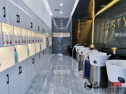 銀川理發(fā)店裝修設(shè)計(jì)實(shí)景圖|镹臻設(shè)計(jì)