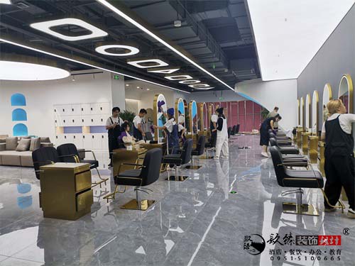銀川理發(fā)店裝修設(shè)計(jì)實(shí)景圖|镹臻設(shè)計(jì)