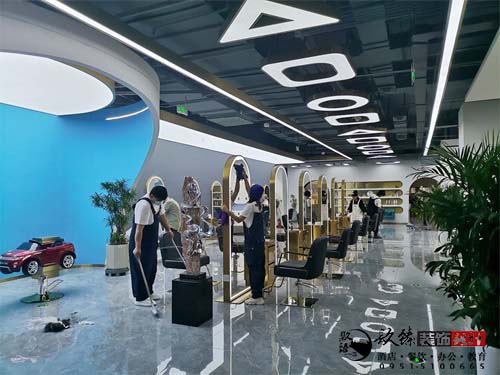 銀川理發(fā)店裝修設(shè)計(jì)實(shí)景圖|镹臻設(shè)計(jì)