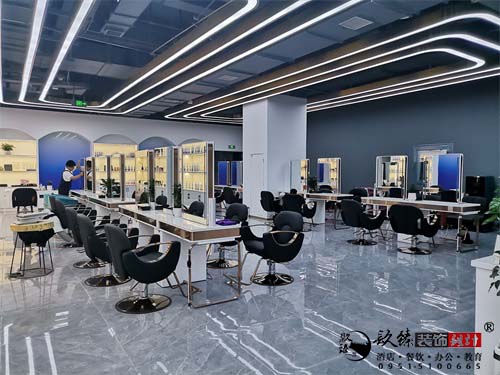 銀川理發(fā)店裝修設(shè)計(jì)實(shí)景圖|镹臻設(shè)計(jì)